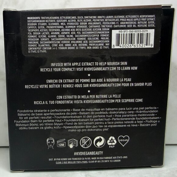 VEGAN BEAUTY GOOD APPLE SKIN-PROTECTING FOUNDATION BALM 10g-DEEP 092 - Picture 3 of 3